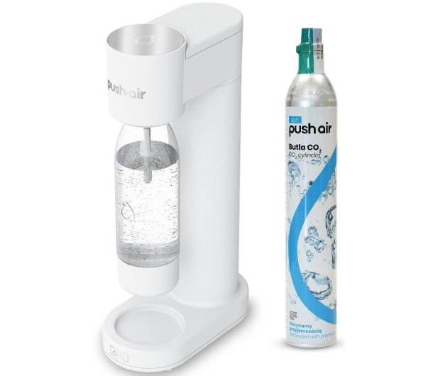 Dafi PUSHAIR SATURATOR Z NABOJEM CO2 + BUTELKA 0,7  - BIAŁE SREBR - 1484383 - zdjęcie